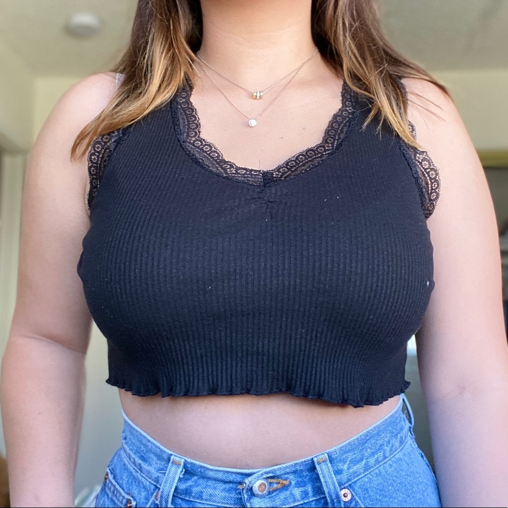 Cropped Lace Tank